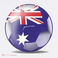 Soccer Ball Country Flag Australia Button thumb 1