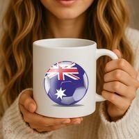 Soccer Ball Country Flag Australia Coffee Mug thumb 3