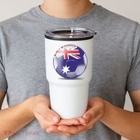 Soccer Ball Country Flag Australia Tumbler thumb 2
