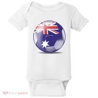 Soccer Ball Country Flag Australia Baby Bodysuit thumb 0