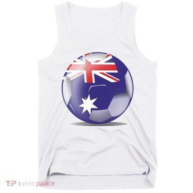 Soccer Ball Country Flag Australia Tank Top