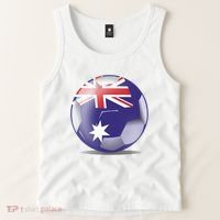 Soccer Ball Country Flag Australia Tank Top thumb 2