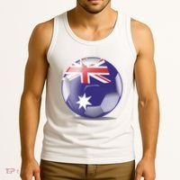 Soccer Ball Country Flag Australia Tank Top thumb 3