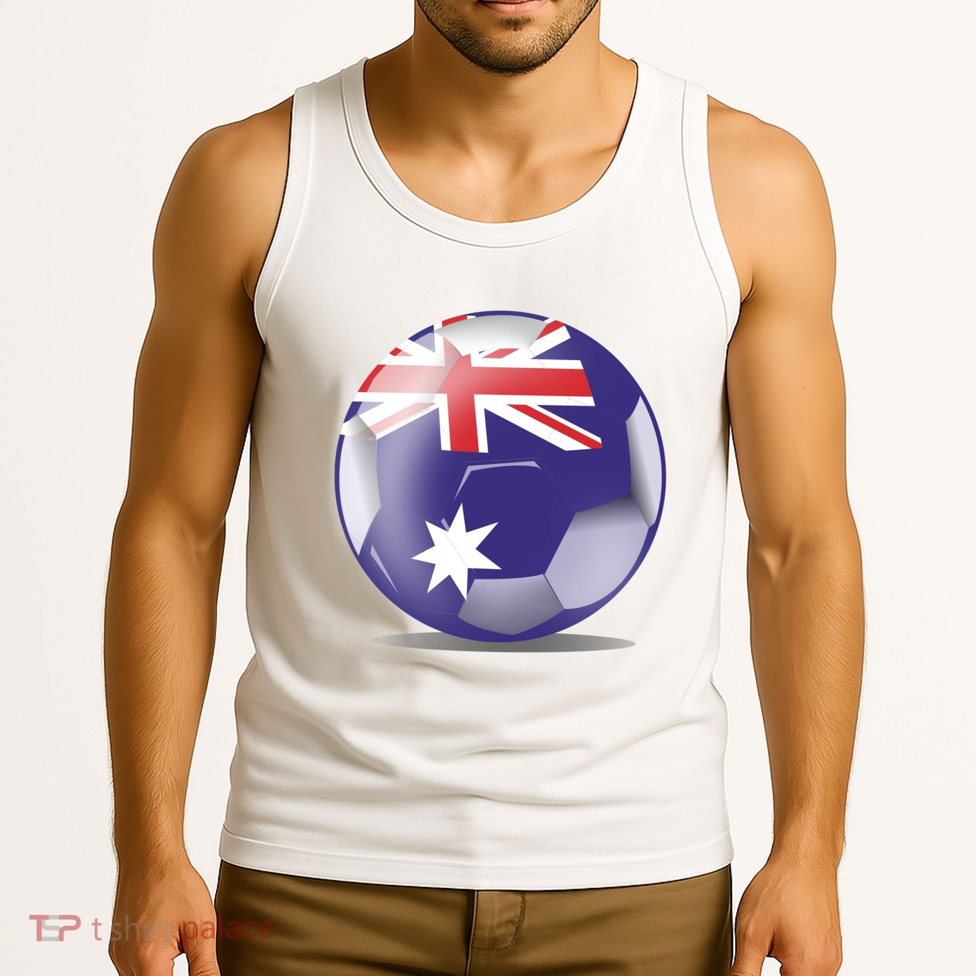 Soccer Ball Country Flag Australia Tank Top