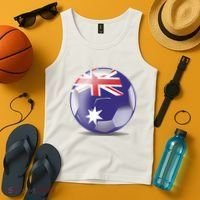Soccer Ball Country Flag Australia Tank Top thumb 4