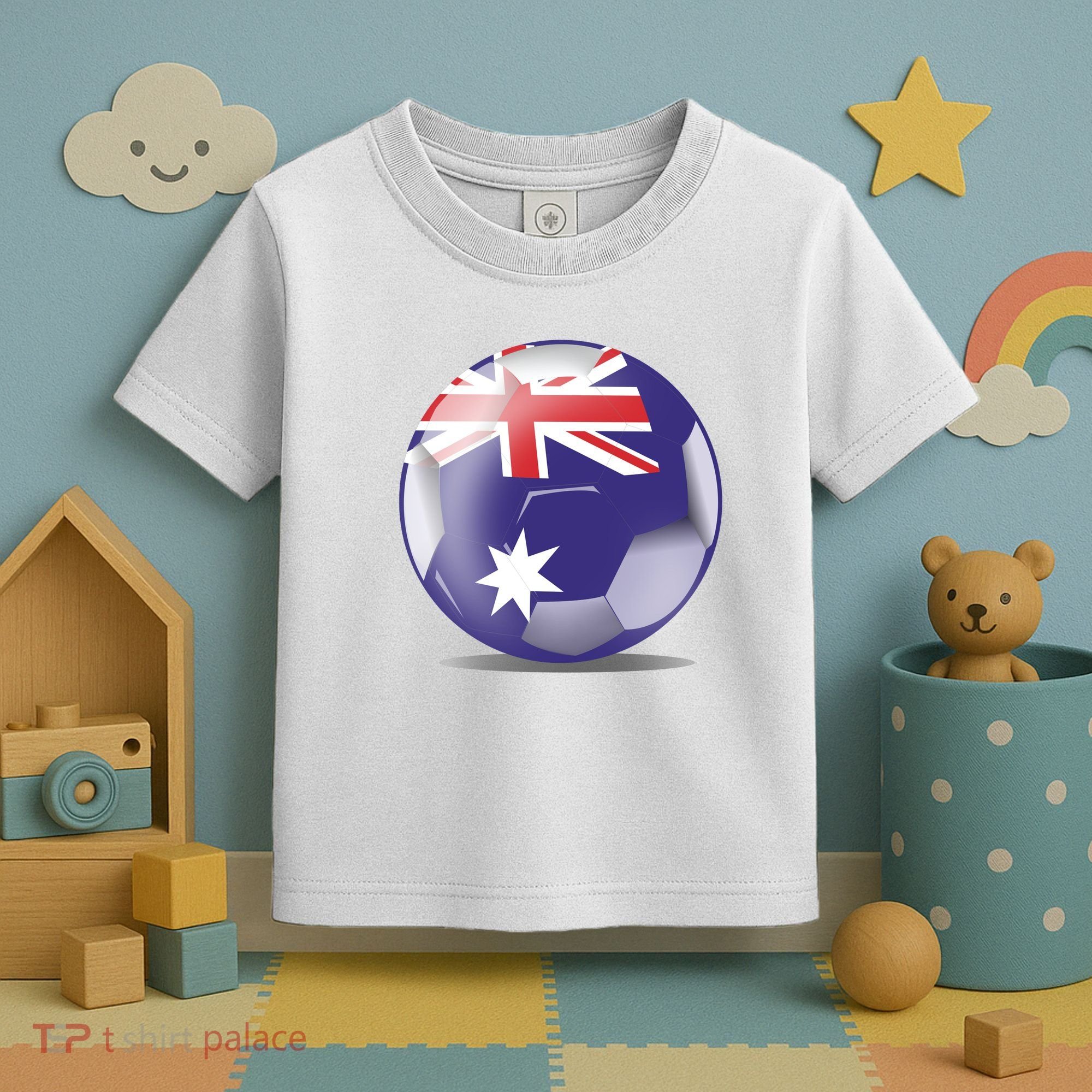 Soccer Ball Country Flag Australia Toddler T-Shirt