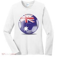 Soccer Ball Country Flag Australia Women's Long Sleeve Shirt thumb 0