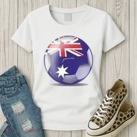 Soccer Ball Country Flag Australia Women's T-Shirt thumb 3