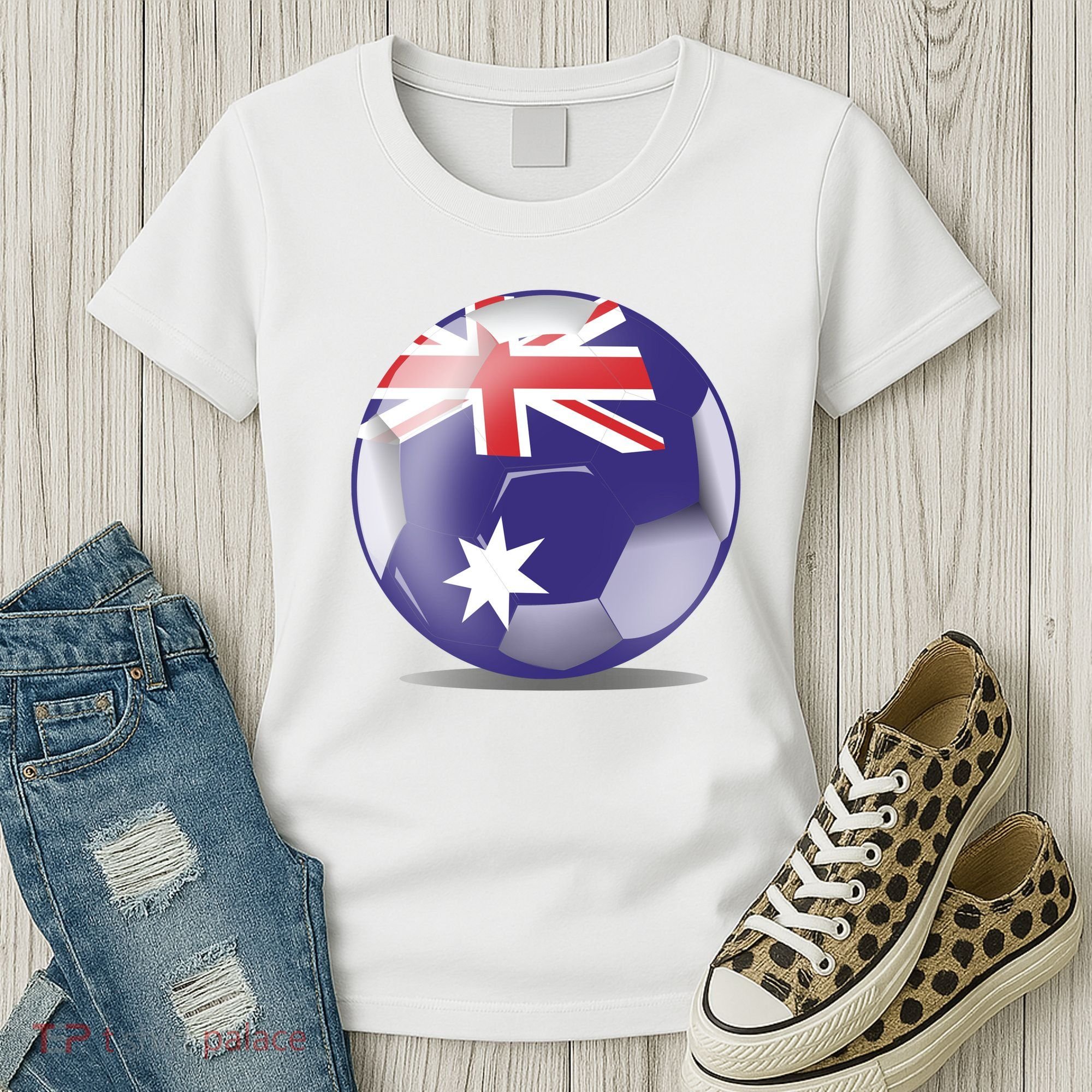 Soccer Ball Country Flag Australia Women's T-Shirt