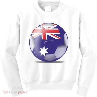 Soccer Ball Country Flag Australia Kids Sweatshirt