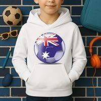 Soccer Ball Country Flag Australia Kids Hoodie thumb 2