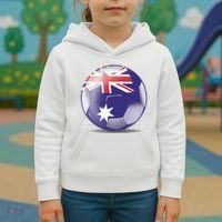 Soccer Ball Country Flag Australia Kids Hoodie thumb 3