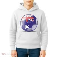 Soccer Ball Country Flag Australia Kids Hoodie thumb 4
