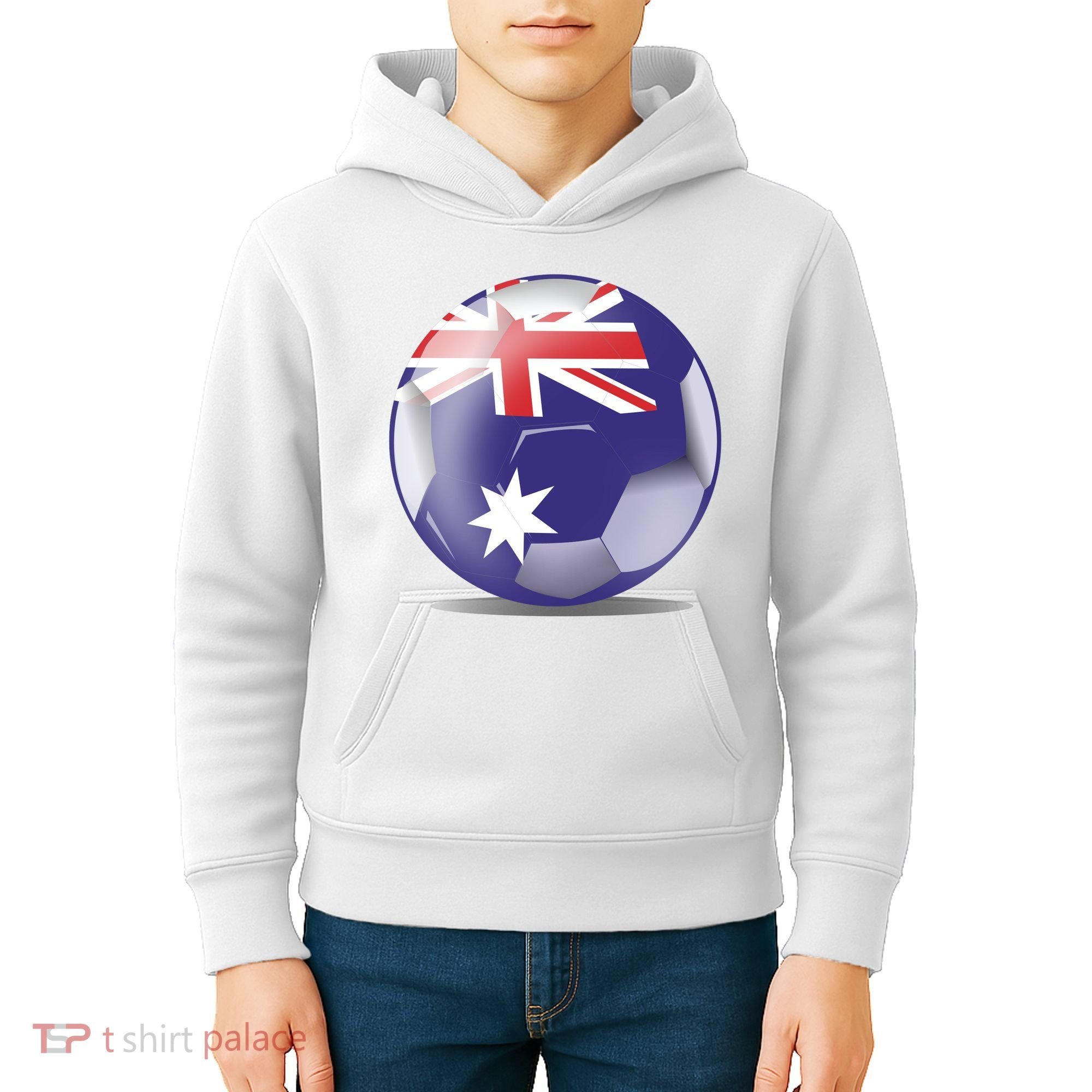 Soccer Ball Country Flag Australia Kids Hoodie