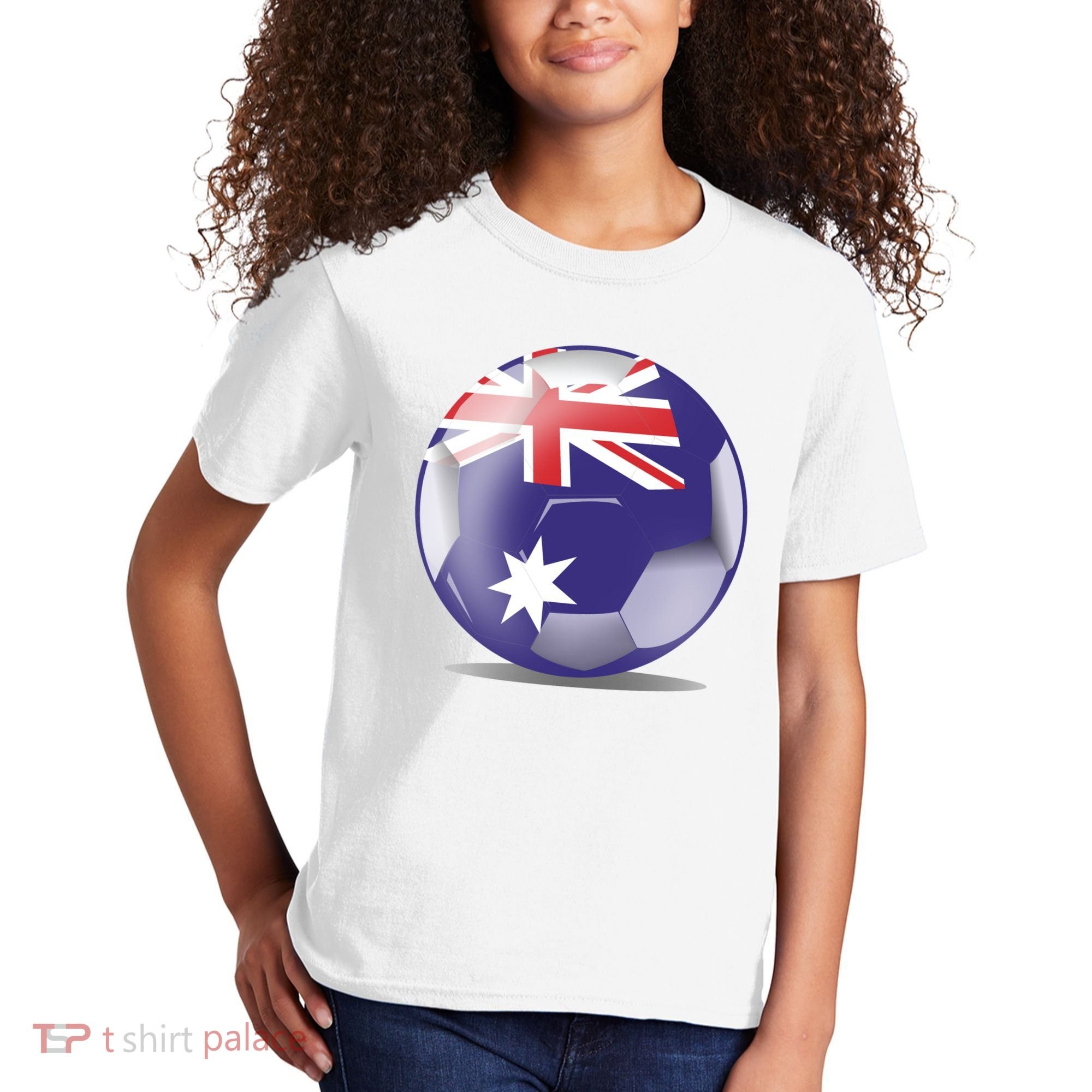 Soccer Ball Country Flag Australia Kids T-Shirt