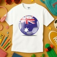 Soccer Ball Country Flag Australia Kids T-Shirt thumb 3