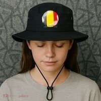 Soccer Ball Country Flag Belgium Bucket Hat thumb 3