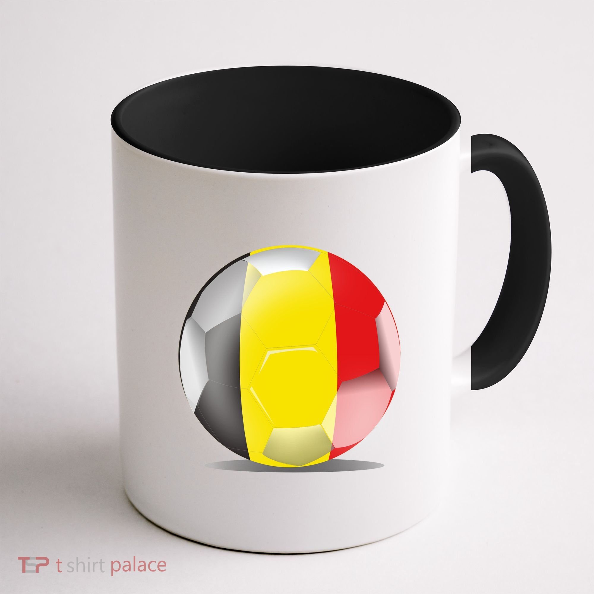 Soccer Ball Country Flag Belgium Coffee Mug