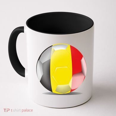 Soccer Ball Country Flag Belgium Coffee Mug