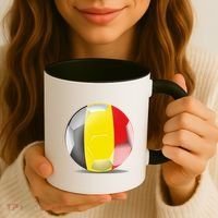 Soccer Ball Country Flag Belgium Coffee Mug thumb 3