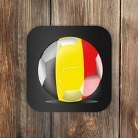 Soccer Ball Country Flag Belgium Coaster thumb 0