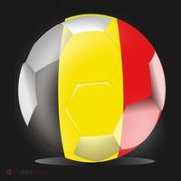 Soccer Ball Country Flag Belgium Coaster thumb 2