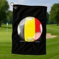 Soccer Ball Country Flag Belgium Golf Towel thumb 1