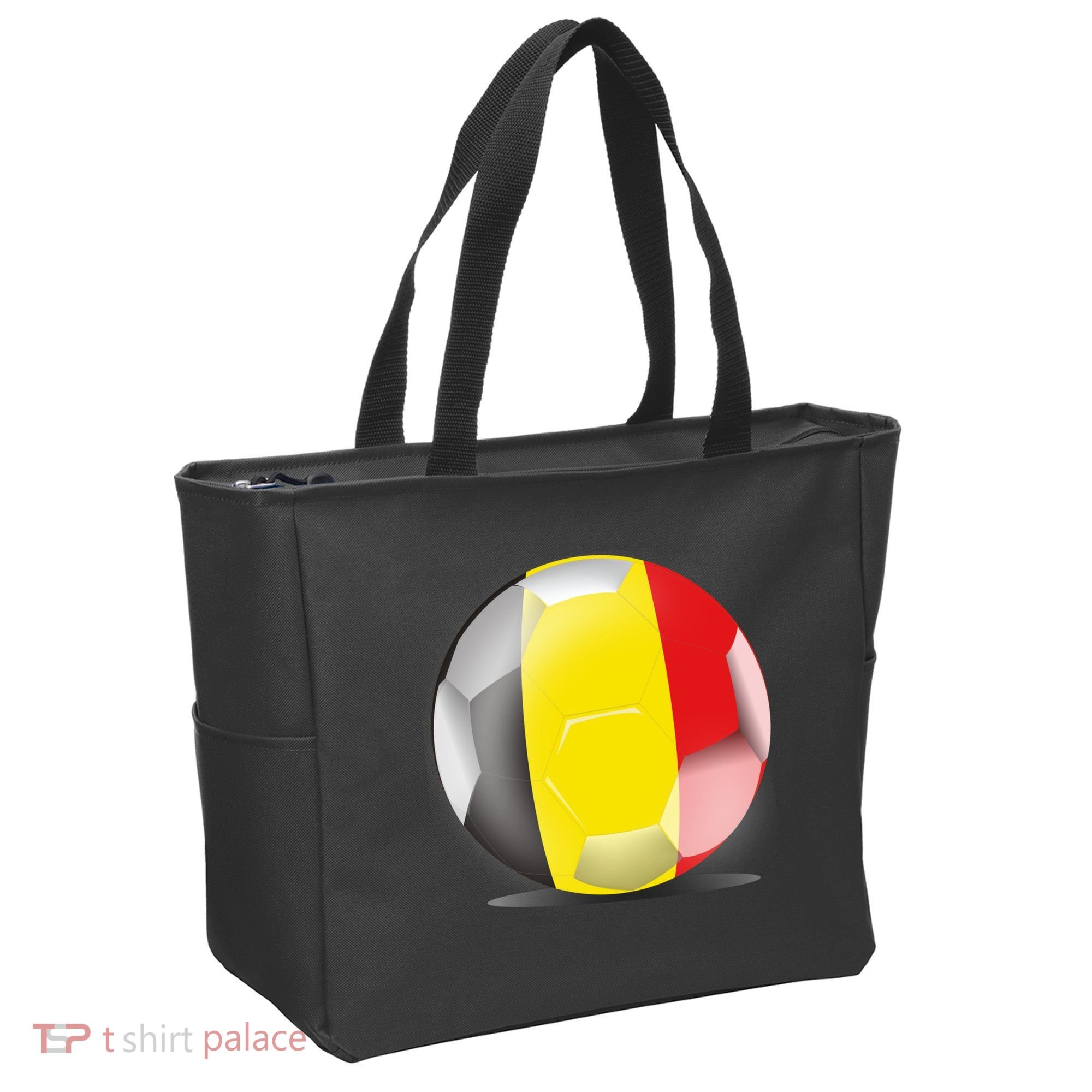 Soccer Ball Country Flag Belgium Tote Bag