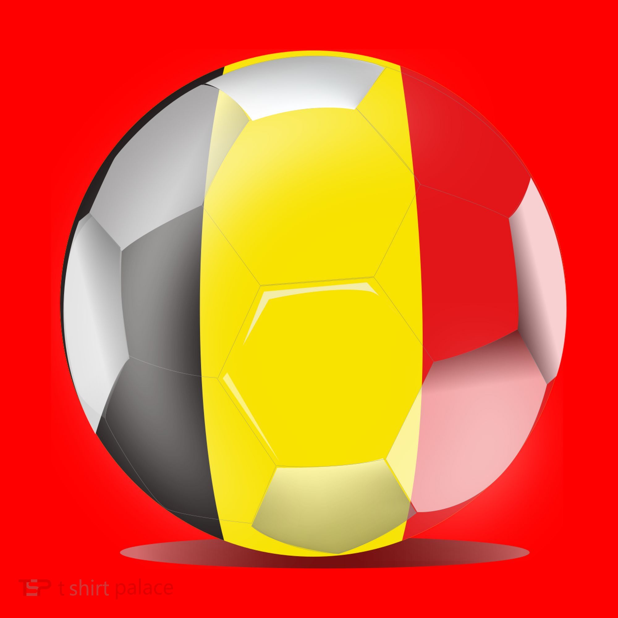Soccer Ball Country Flag Belgium Santa Hat
