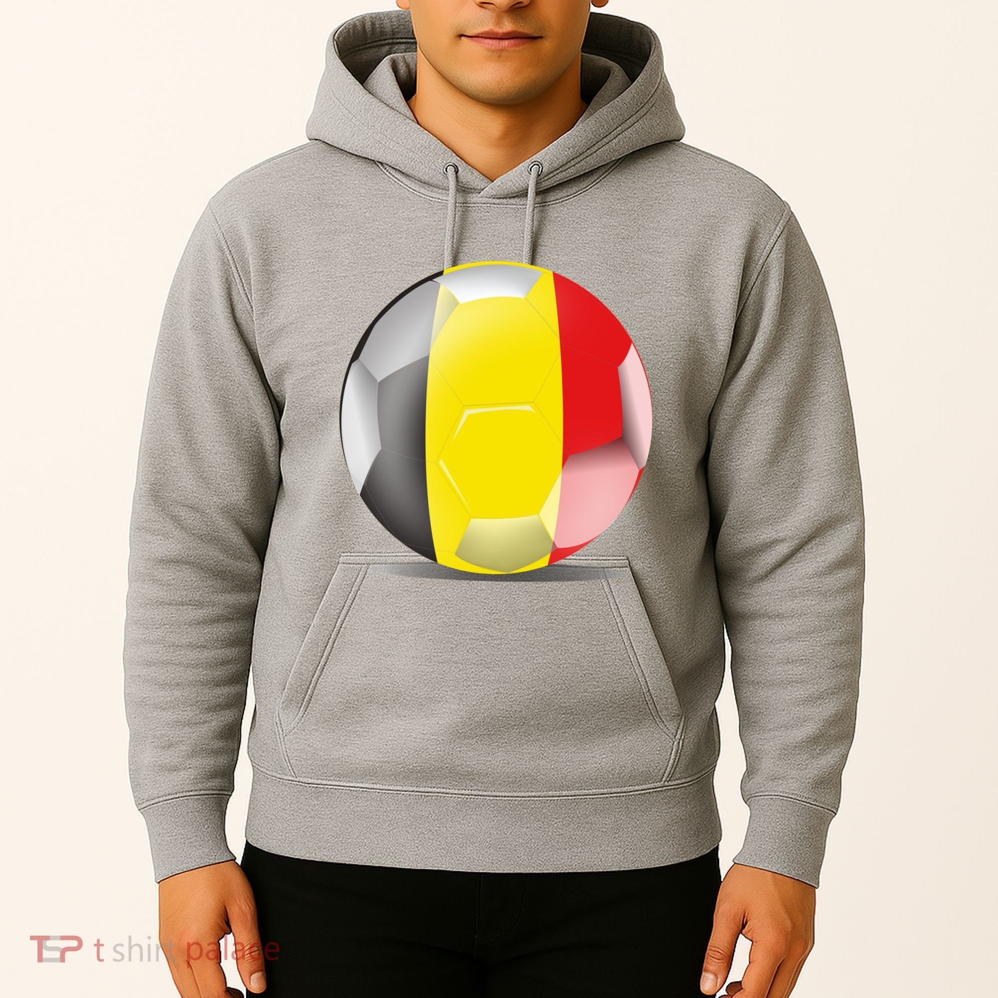 Soccer Ball Country Flag Belgium Hoodie