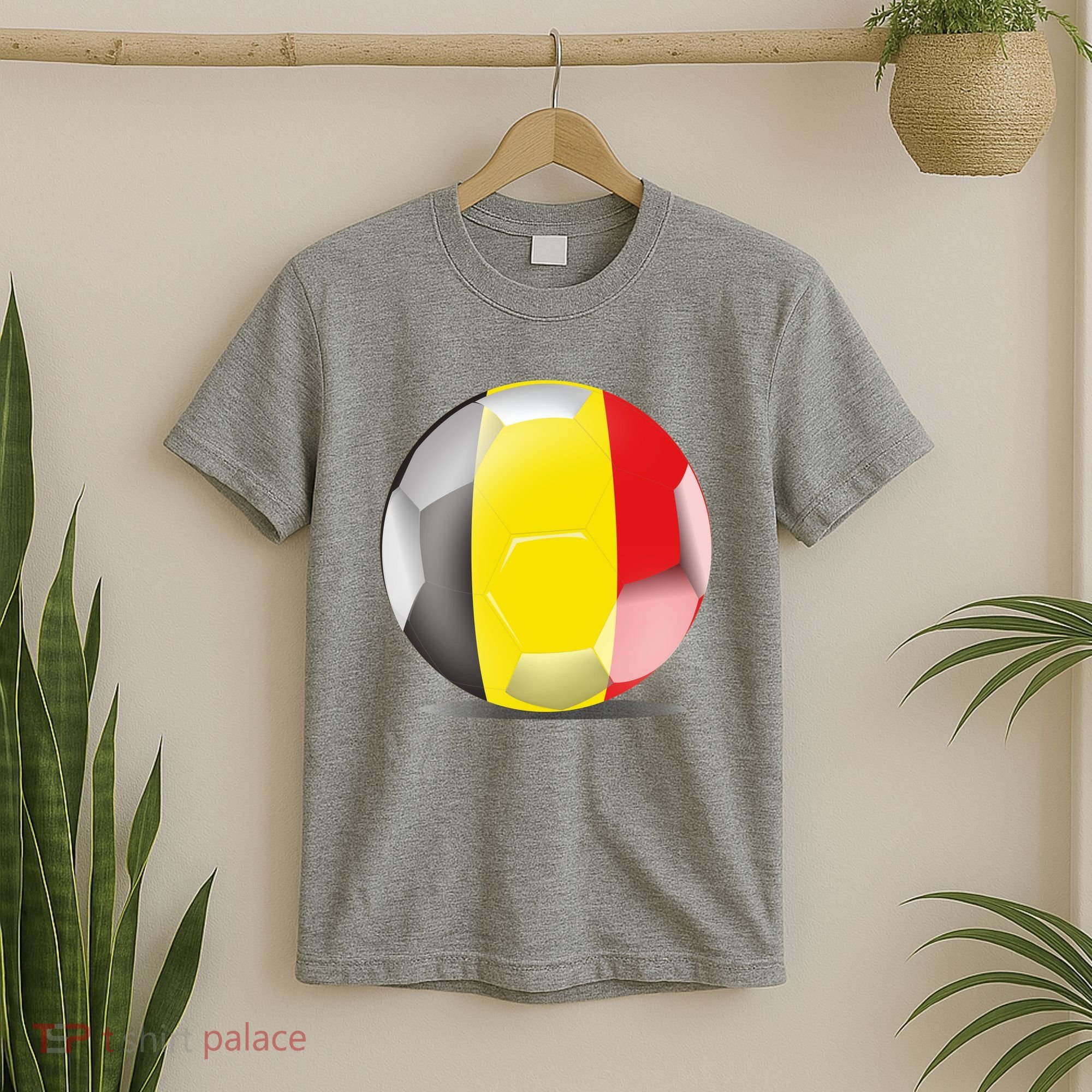 Soccer Ball Country Flag Belgium T-Shirt