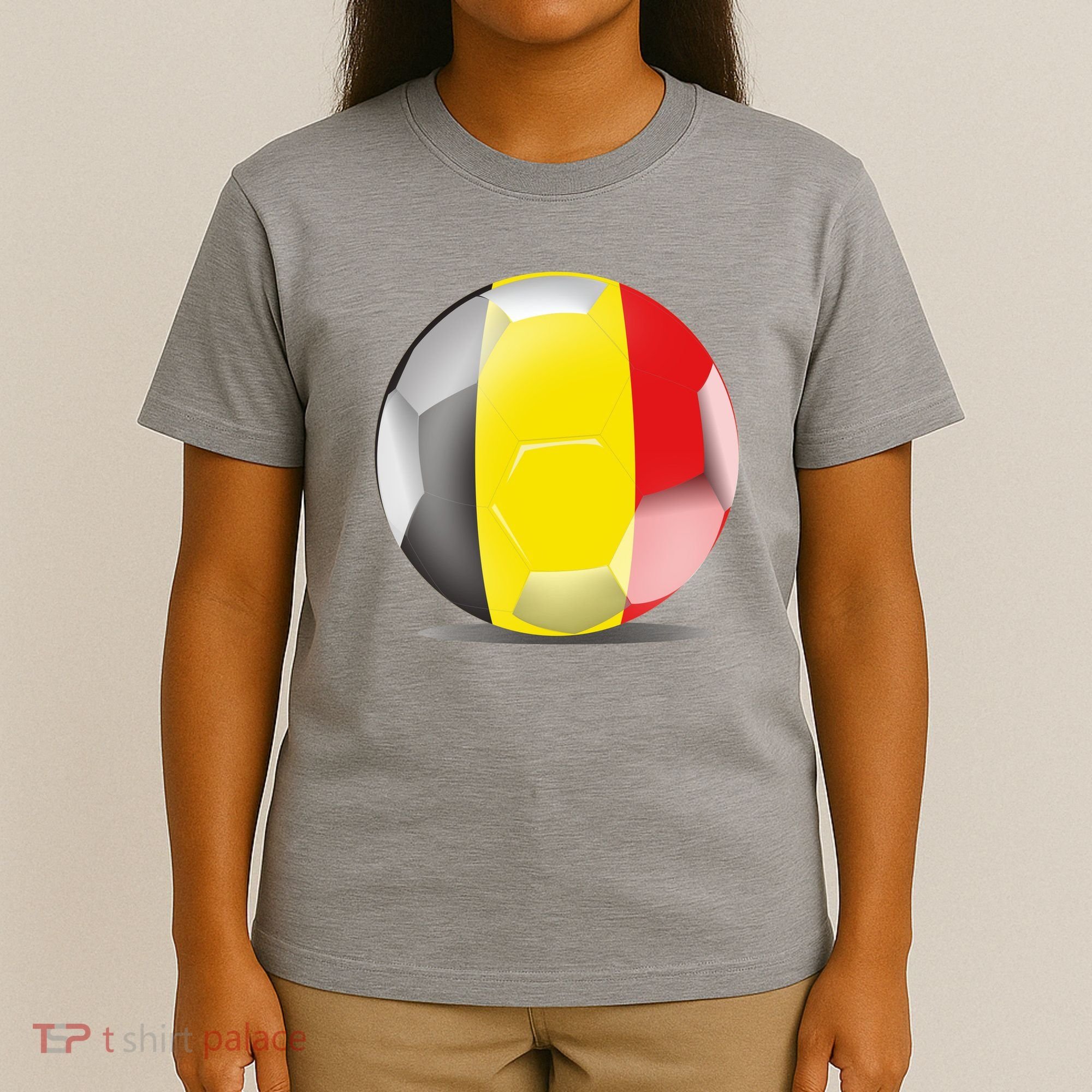 Soccer Ball Country Flag Belgium T-Shirt