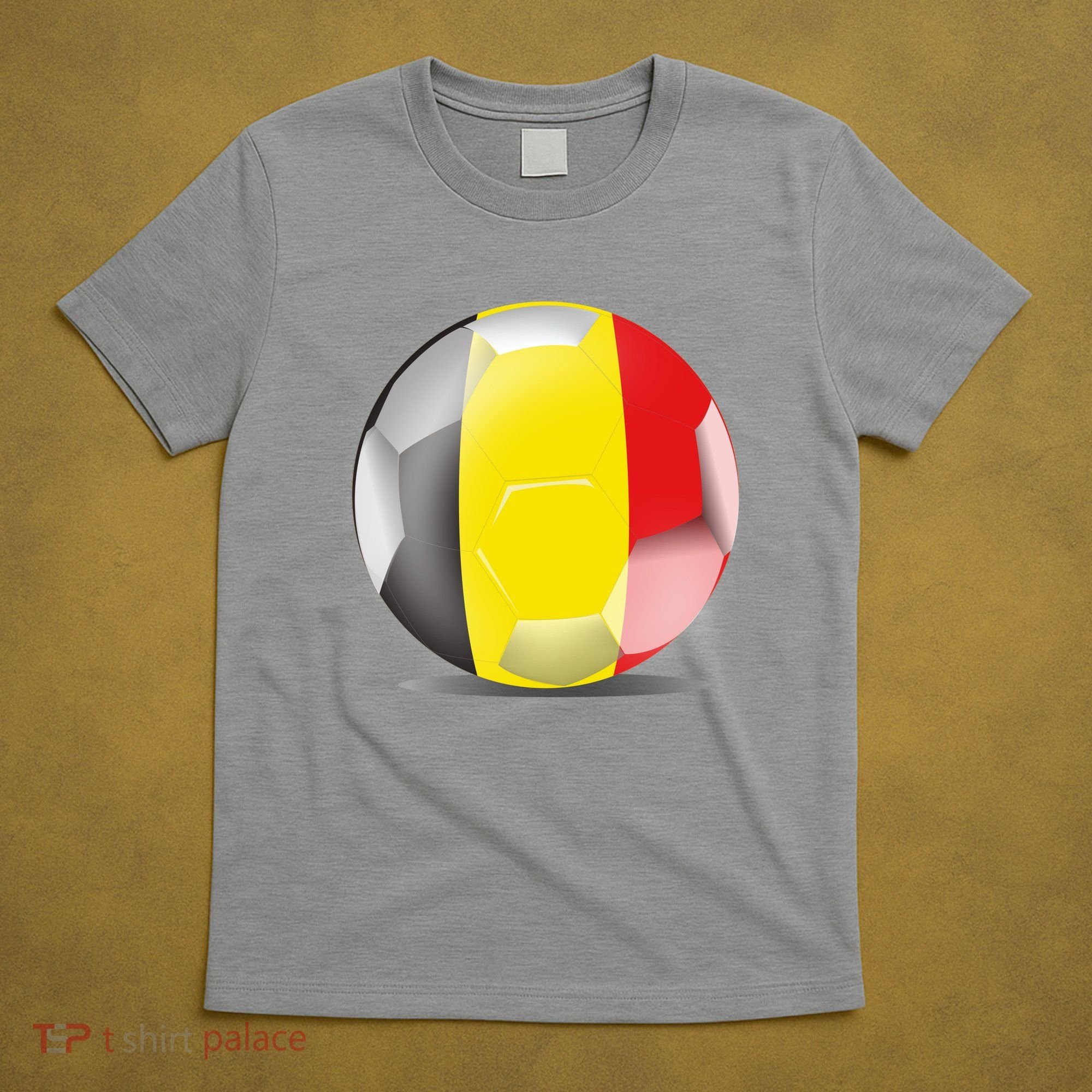 Soccer Ball Country Flag Belgium T-Shirt