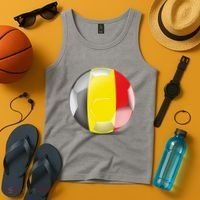 Soccer Ball Country Flag Belgium Tank Top thumb 4