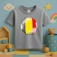 Soccer Ball Country Flag Belgium Toddler T-Shirt thumb 3