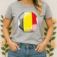 Soccer Ball Country Flag Belgium Women's T-Shirt thumb 2