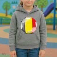 Soccer Ball Country Flag Belgium Kids Hoodie thumb 3