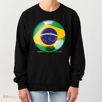 Soccer Ball Country Flag Brazil Women's Sweatshirt thumb 0