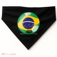 Soccer Ball Country Flag Brazil USA-Made Doggie Bandana thumb 0