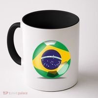 Soccer Ball Country Flag Brazil Coffee Mug thumb 0
