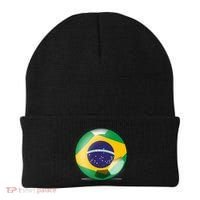 Soccer Ball Country Flag Brazil Beanie thumb 0
