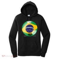 Soccer Ball Country Flag Brazil Women's Hoodie thumb 0