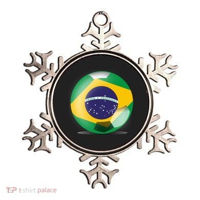 Soccer Ball Country Flag Brazil Ornament
