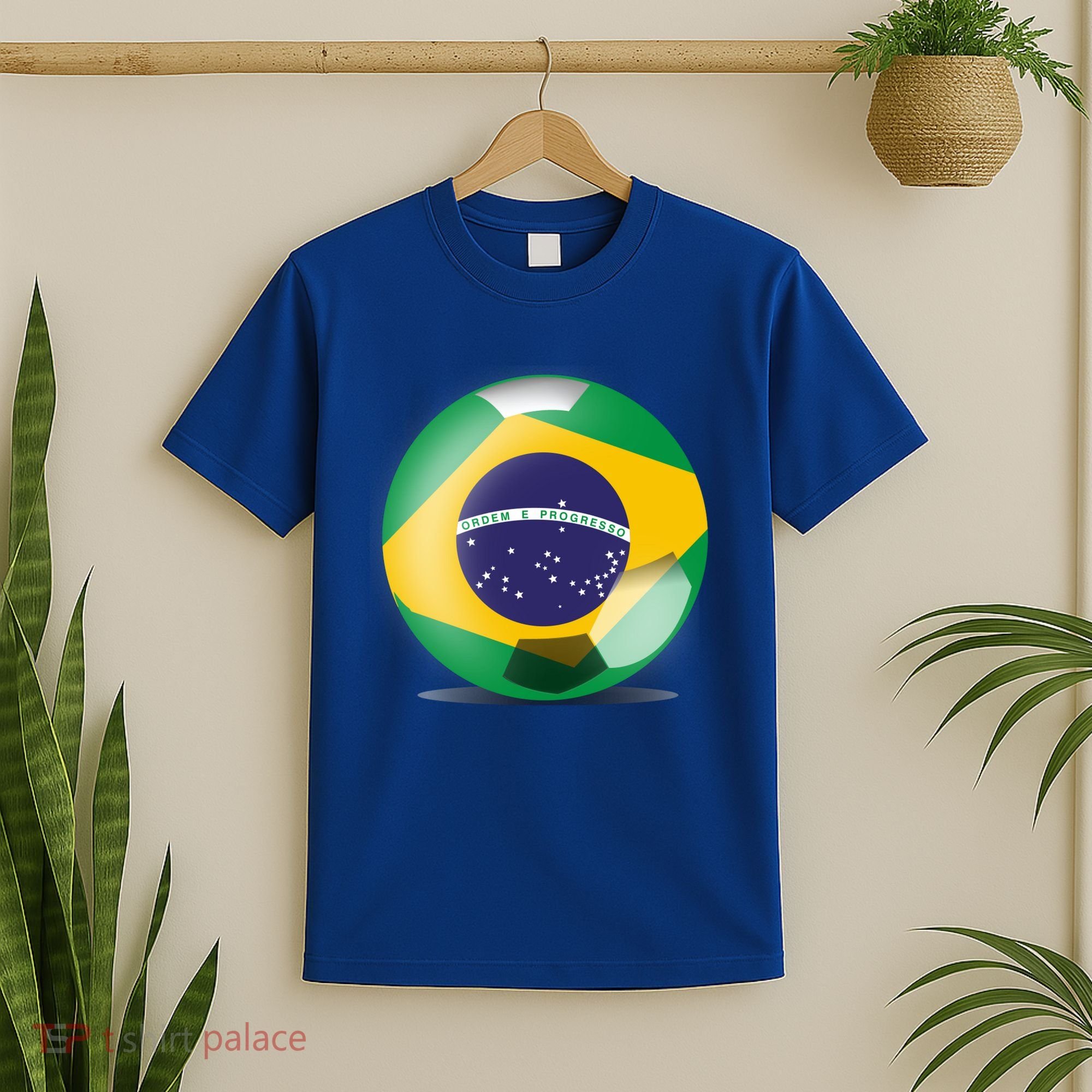 Soccer Ball Country Flag Brazil T-Shirt