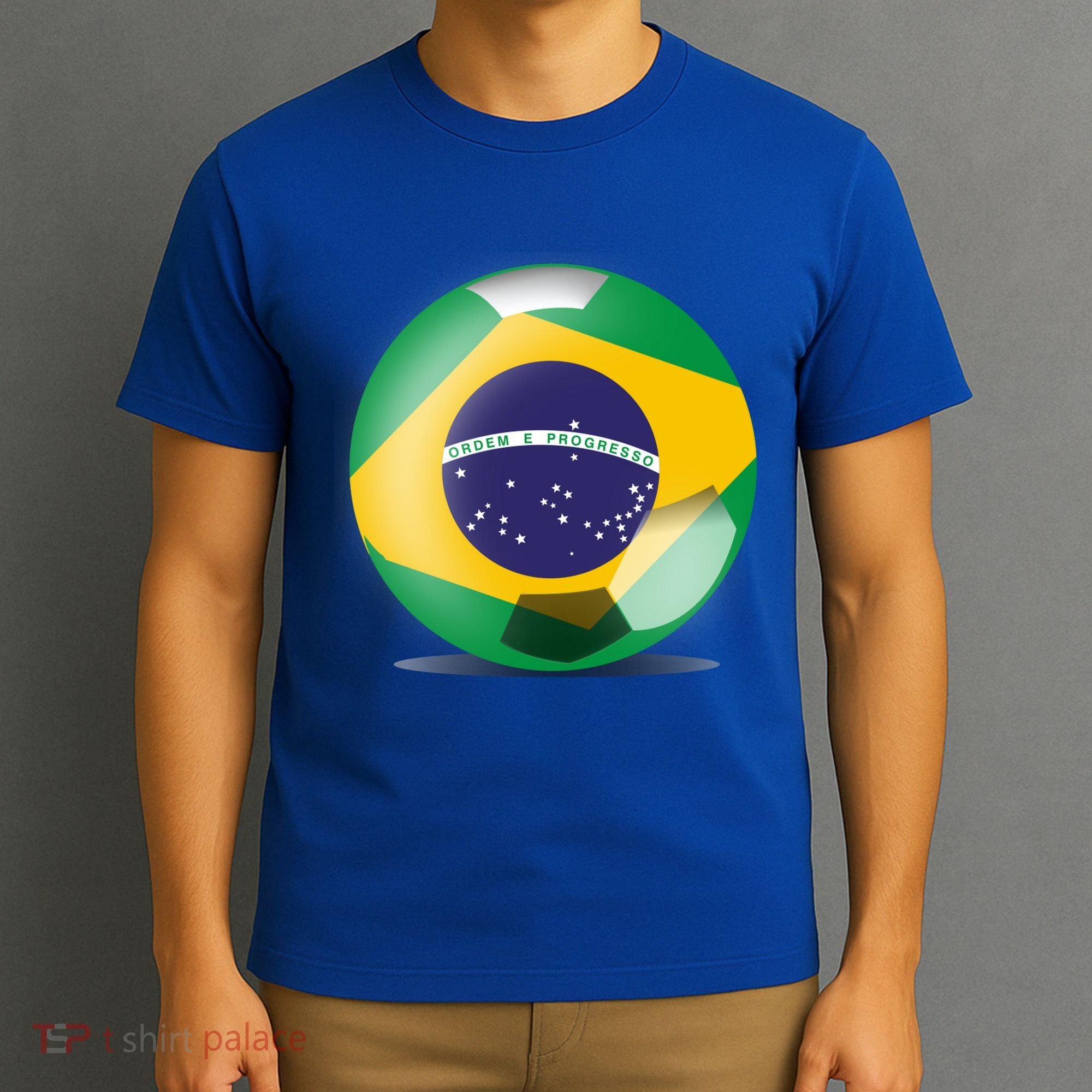Soccer Ball Country Flag Brazil T-Shirt