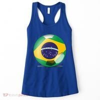 Soccer Ball Country Flag Brazil Women's Tank Top thumb 0