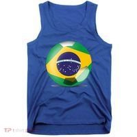 Soccer Ball Country Flag Brazil Tank Top thumb 0
