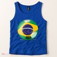Soccer Ball Country Flag Brazil Tank Top thumb 2