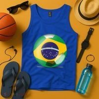 Soccer Ball Country Flag Brazil Tank Top thumb 4
