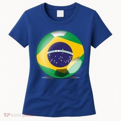 Soccer Ball Country Flag Brazil Women's T-Shirt